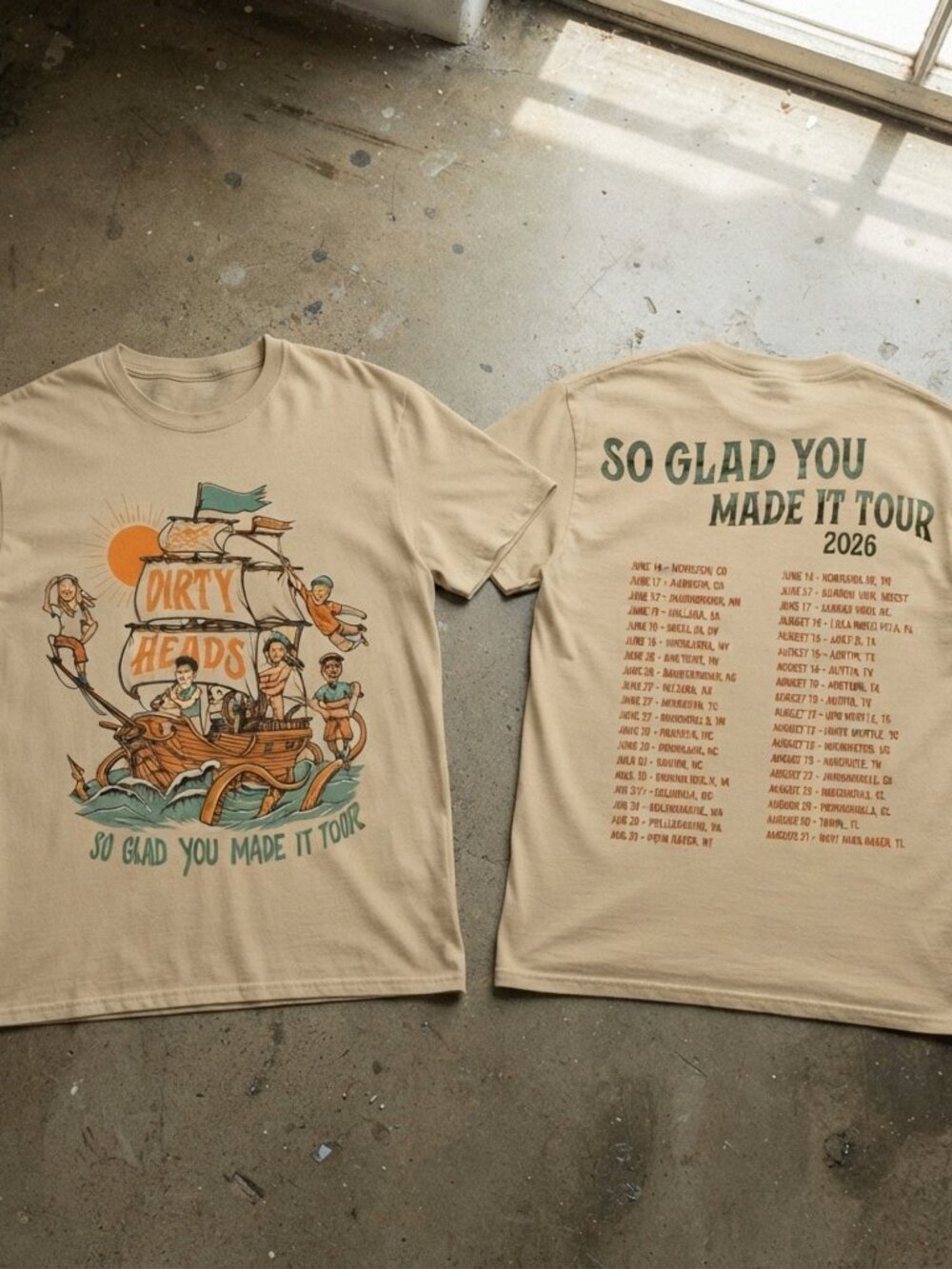Dirty Heads So Glad You Made It Tour 2026 T-Shirt